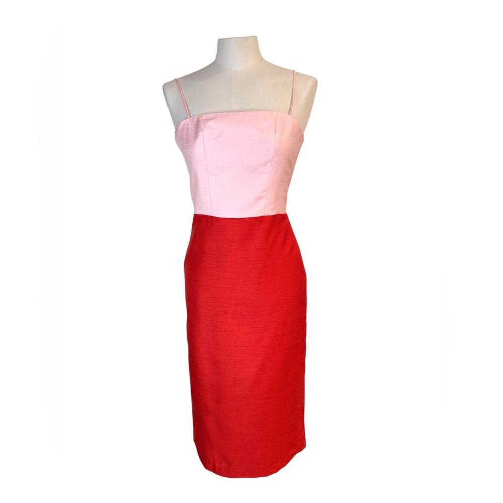 STAUD Pink Red Enzo Two Tone Dress size XS - Picture 3 of 13